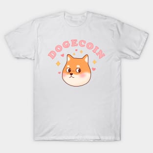 Dogecoin Kawaii Cute Shiba Inu T-Shirt